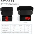thumbnail image 2 of Small Shipping Boxes 8x4x4 Inch (25 Pack) - Sturdy Black Corrugated Cardboard Boxes for Small Business, Ecommerce, Mailing & Packaging | Recyclable Gift & Storage Boxes, 2 of 6