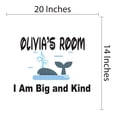 thumbnail image 3 of I am Big and Kind Whale Inspirational Customised Name Wall Decals - Kids Learning Cartoon Creative Motivational-Self Adhesive -Easy to apply and Cost Effective- Size : 20" x 14"., 3 of 4