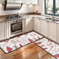 thumbnail image 3 of Kitchen Rugs Sets Of 2,White Christmas Cookie Pattern Anti Fatigue Kitchen Mat Rugs Non Slip Washable,Decorative Kitchen Floor Mats for Kitchen,Sink,Laundry,17"x47"+17"x47", 3 of 5