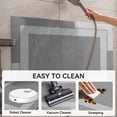 thumbnail image 3 of QiCaiJia Non Slip Bathroom Rugs, Absorbent Quick Dry Thin Bath Mat With Rubber Backing For Bathroom Floor Fit Under Door 24"x70" Light Gray, 3 of 8