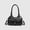 black, variant on Crossbody Bag Hobo Bag Dumpling Type Bag for Young Women with Sewing Line Detail PU Leather Medium Size Adjustable Strap Magnetic Snap Closure Streetwear Style for Daily Commute, Shopping, and Weeken
