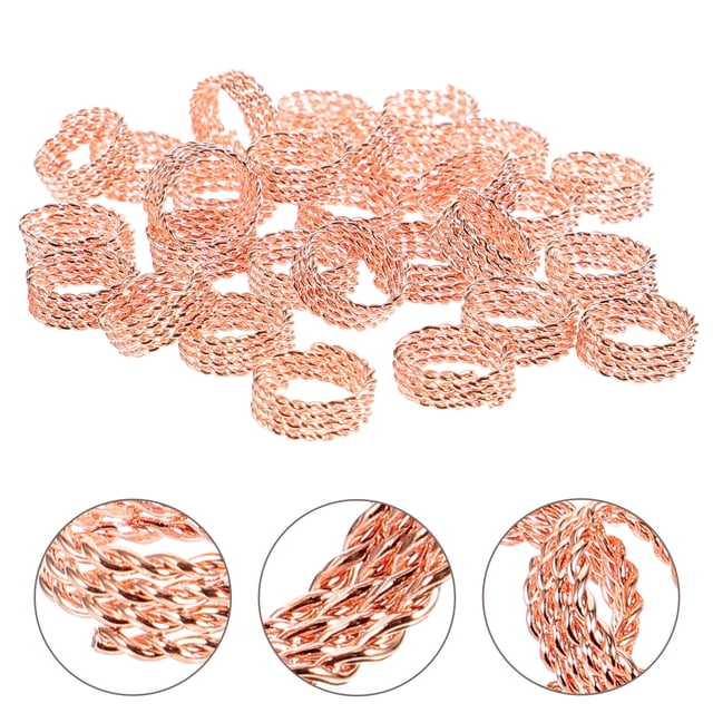 FENGGUIQU 30Ud Accesorios Metálicos Dorados Para Braids Con Acabado Anti Desgaste