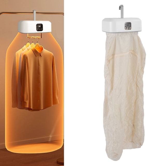 Secadora De Ropa Portátil, Secadora De Ropa En Miniatura Plegable Compacta Con Control Remoto, Sincronización De 8 Velocidades, Viento Cálido De 2 Velocidades, Para El