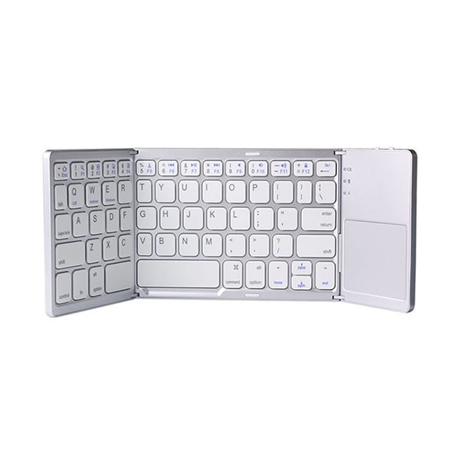 Up to 60% off Gifts Viflosae Foldable Bluetooth Keyboard, Mode Bluetooth And USB Cable Portable BT Rechargeable Wireless Keyboard With Touchpad For Multiple System Use Hottest Deals on tech