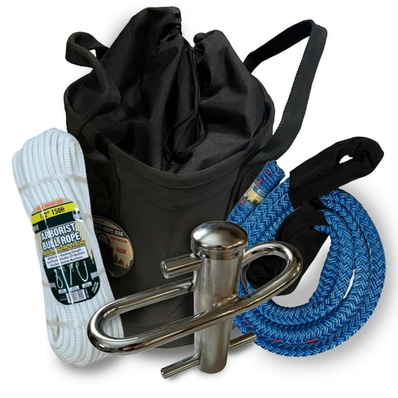 MGP SUPPLY Port-A-Wrap Kit | Includes Bull Rope, Whoopie Sling, Port Wrap, and Rope Bag | Belay Device Tree, Climbing Gear & Arborist Equipment