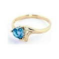 thumbnail image 2 of Galaxy Gold 14K Yellow Gold Natural Heart-Shaped Blue Topaz Heart Ring - December Birthstone - Communication & Serenity - Sizes 5.5 to 11 - Fine Jewelry for Women, 2 of 3