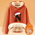 thumbnail image 2 of WILLBEST Sudadera de Mujer con Capucha Estampada con Letras Navideñas, de Lana, Cálida para El Invierno XXX-Grande, 2 of 4