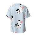 thumbnail image 2 of Fotbe Cute Farm Cow print Short Sleeve Button Down Shirts for Men Casual Summer Beach Wrinkle Free Shirt-4X-Large, 2 of 7