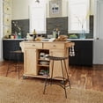 thumbnail image 2 of Bowery Hill 2-Drawer and 4-Shelf Wood Kitchen Cart in Natural, 2 of 13