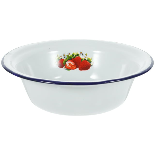 MasteelfCA Old-fashioned Enamel Basin Multipurpose Washing Basin Enamel Storage Basin