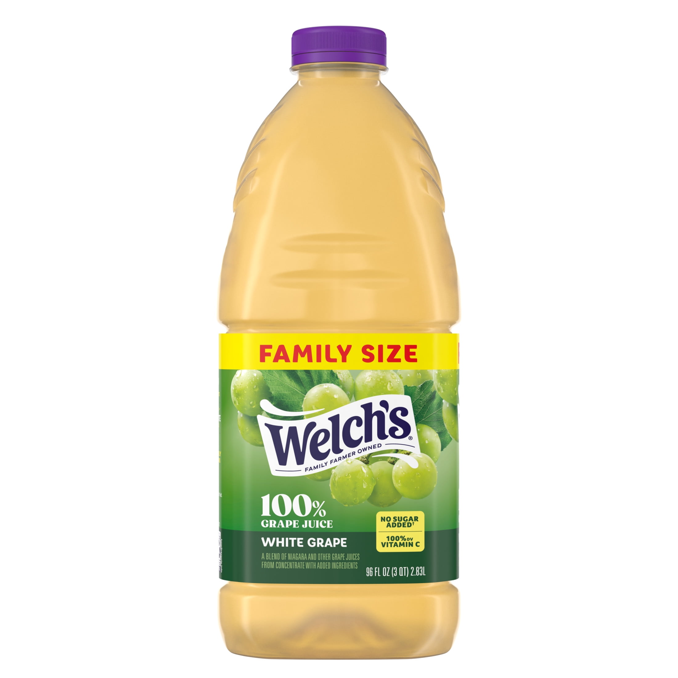 (2 pack) Welch's 100% Grape Juice, White Grape, 96 fl oz Bottle