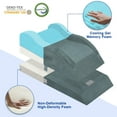 thumbnail image 5 of KingPavonini Adjustable Leg Elevation Pillows for After Surgery with Ergonomic Curve, Cooling Memory Foam Leg Pillow for Knee Surgery Recovery, Wedge Pillow for Legs(Double Leg), 5 of 9