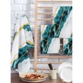 thumbnail image 2 of Marble Turquoise Kitchen Dish Towels for Drying Dishes Set of 2, Gold Foil Ceramic Style Crack Scratch Waffle Weave Microfiber Hand Tea Bathroom Towels Quick Dry & Absorbent Towel 15.7x23.6, 2 of 7