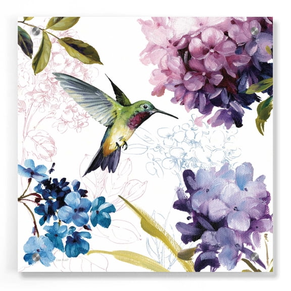 Epic Art 'Spring Nectar Square II' by Lisa Audit, Acrylic Glass Wall Art, 36"x36"