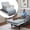 Gray,White-A, variant on Electric Adjustable Bed Frame for Seniors with Remote Control, Memory Foam Mattress, 90° Rotatable Safety Handrails, Detachable Dining Tray & Easy Installation