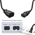 thumbnail image 5 of IEC 320 C14 Male Plug to C5 Female Adapter Cable IEC 3 Pin Male to C5 Micky, PDU UPS Power Converter, 5 of 5
