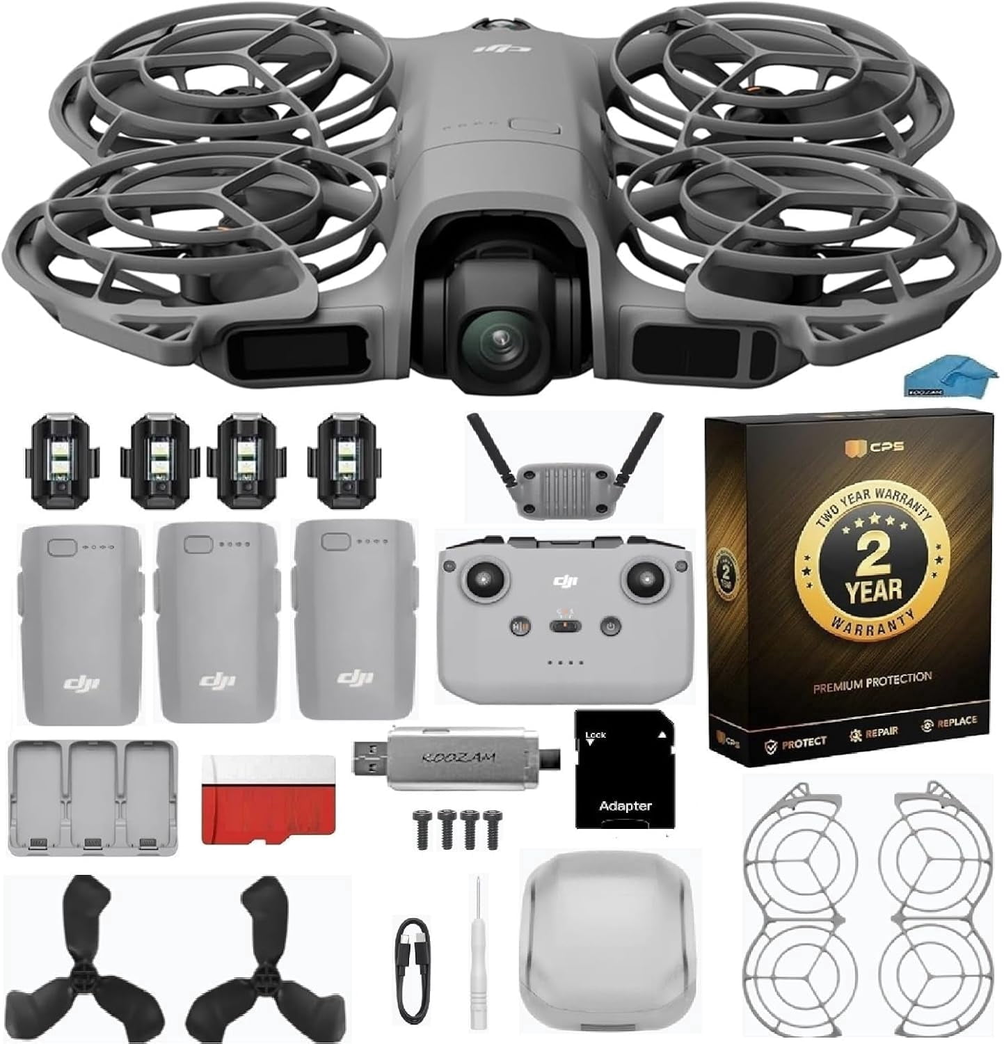 DJI, Mini 2 Fly More Combo, Ultralight Foldable Drone, 4K Camera
