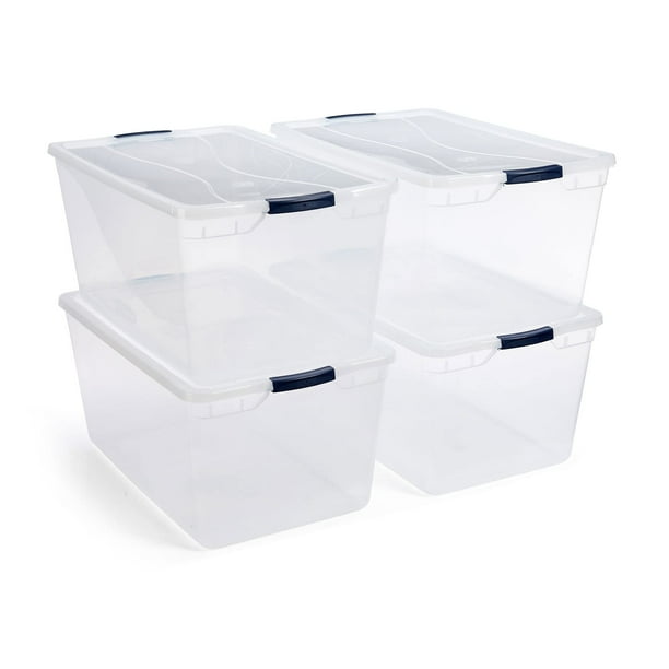 Recipientes de plástico Rubbermaid Cleverstore 95 L (paquete de 4)