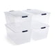 thumbnail image 1 of Recipientes de plástico Rubbermaid Cleverstore 95 L (paquete de 4), 1 of 9