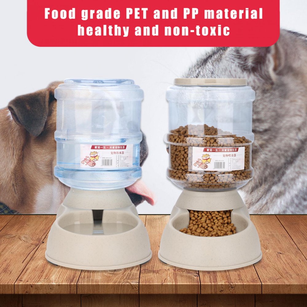 Wchiuoe Pets Food Dispenser,2 in 1 Automatic Pet Dog Food Feeder