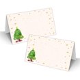 thumbnail image 1 of YQHWQ Double Design Business Cards Christmas Party Decorations 25 Sheets Buffet Tent Labels Notched Easy Folding Sheets Buffet Tent Labels Christmas Blank Place Cards Christmas Place Ca, 1 of 5