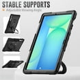 thumbnail image 4 of For Samsung Galaxy Tab S10 FE Plus Case 13.1 inch, 360 Rotating Shockproof Cover with Stand, Handle, Shoulder Strap (SM-X620/X6266), Black, 4 of 7