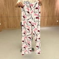 thumbnail image 3 of HelloKitty Anime Pajamas Pants Women Cartoon Family Christmas Halloween Pajama Pants Kawaii Flannel Pajama Pants Black and Pink, 3 of 5