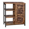 thumbnail image 1 of Benjara BM222534 Armoire de Rangement en Bois avec Porte Battante & 3 Compartiments&44; Brun Rustique, 1 of 1