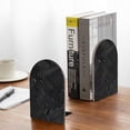 thumbnail image 5 of Hirioo Abstract Black And White Waves for Bookends Decorative Bookends for Shelves for Home or Office, Non-Slip Base, 5 of 8