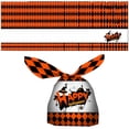 thumbnail image 2 of 50 Bolsas para dulces de Halloween, bolsas de regalo, bolsas de almacenamiento para artículos de celebración naranja y blanco, 2 of 7