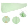 thumbnail image 3 of 1 Pc Women Double Layer Grid Hair Drying Towel for Bathroom Vacation Travel Green Coral Velvet, 3 of 3