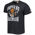 thumbnail image 2 of Unisex Homage Bo Jackson Heather Black Las Vegas Raiders  Caricature Retired Player Tri-Blend T-Shirt, 2 of 3