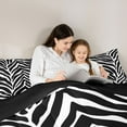 thumbnail image 5 of Homewish Fashion Zebra Print Bedding Comforter Set, Black White Abstract Ombre Twin Comforter Sets, Teens Adult Women Reversible Bedding Set, Breathable Home Decor, 2pcs, 5 of 8