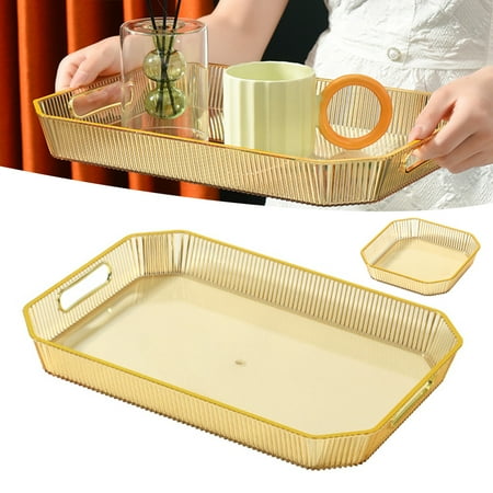 

Transparency Storage Pallet Rectangle Tea Set Cup Sundries Serving Tray