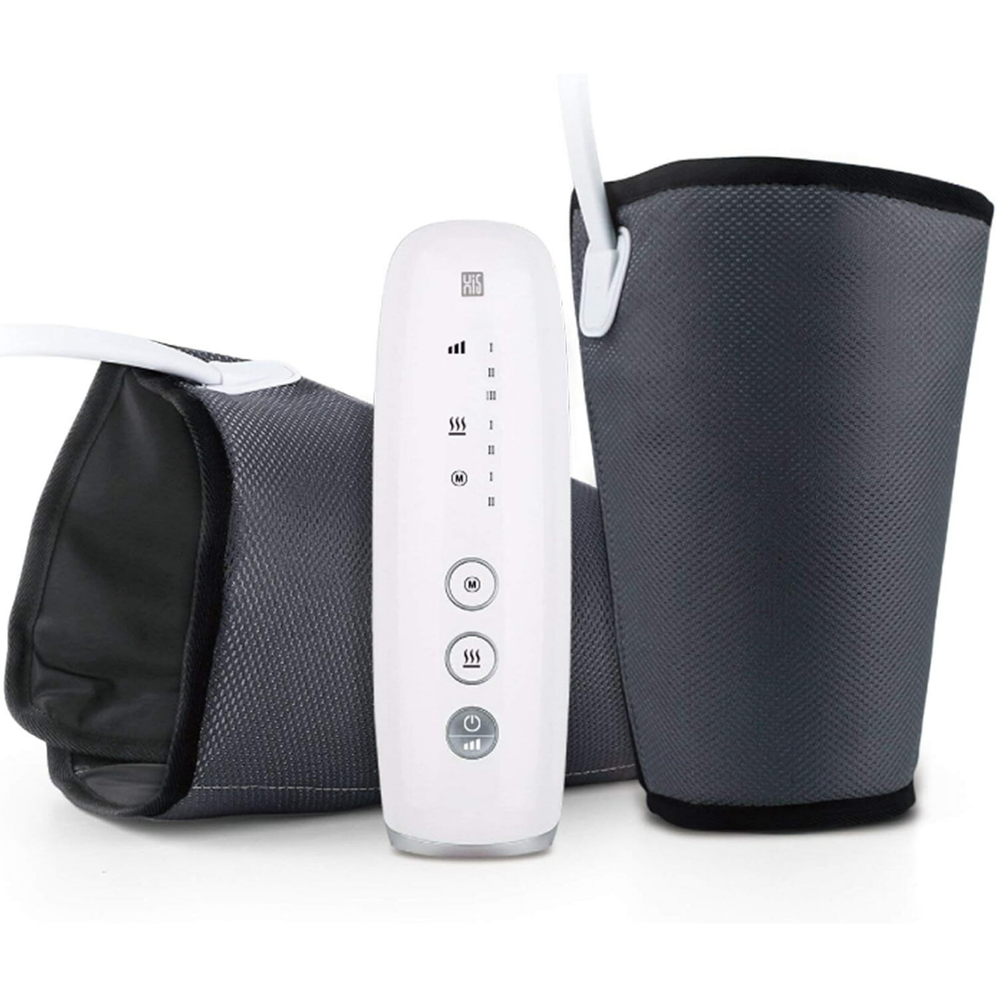Patriot Rejuvenating Air Compression Leg Massager with 3 Intensities & 2 Levels Heating System for Circulation & Relaxation, Gray