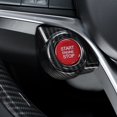 thumbnail image 4 of Carbon Fiber Style ABS Plastic Car Start Engine Stop Cover Trim with Abs Car Interior Rearview Mirror Frame Trim, 4 of 9