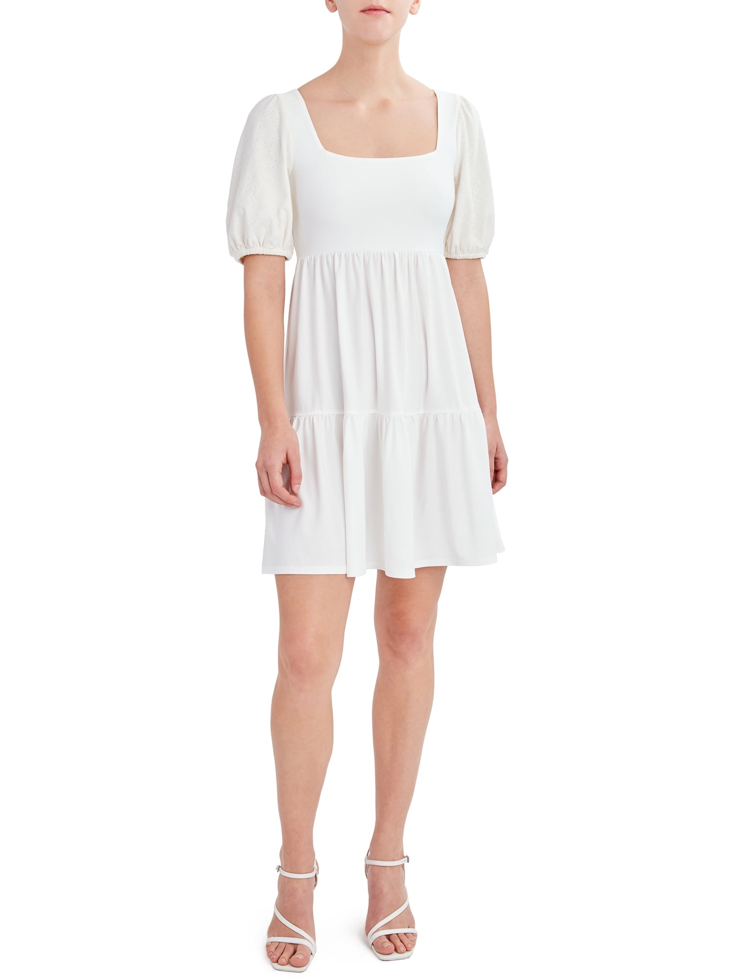 BCBG Paris Women's Knit Eyelet Sleeve Dress - Walmart.com
