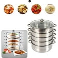 thumbnail image 3 of Steamer Pot Set For Home Restaurant, Faster Cooking Stainless Steel Steamer With Removable For Use And Wide Use (26Cm), 3 of 8