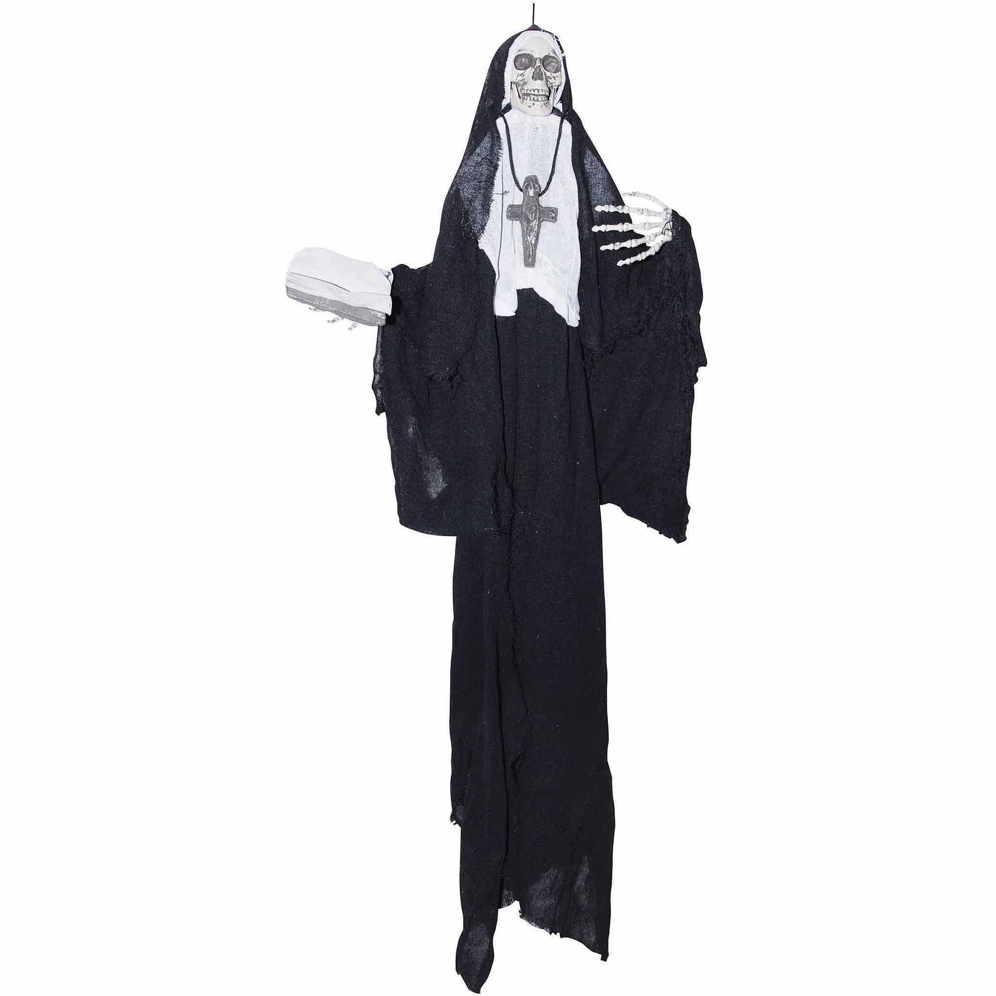 Skeleton Nun Halloween Prop