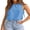 Blue, variant on Embroidery Flower Tank Tops for Women Y2K Sleeveless Crew Neck Tie Up Side Cropped Vest Summer Chic Going Out Blouse