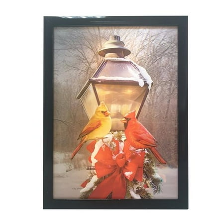 UPC 086131520853 product image for Kurt Adler 15.7-Inch Battery-Operated 3D LED Framed Christmas Cardinals on Lamp  | upcitemdb.com