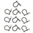thumbnail image 3 of 10 Pieces Buckles DIY Metal Hoop Locking D Rings for Purse Handbag Argent, 3 of 8