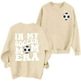 thumbnail image 4 of Brown Oversized Sweatshirts for Women Soccer Mom Sweatshirt Women Funny In My Soccer Mom Graphic Shirts Fall Football Mama Long Sleeves Tops Fall Trendy Outfits, 4 of 4