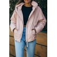 thumbnail image 4 of Women's Pink Zipper Hooded Coat with Pocket, 4 of 8