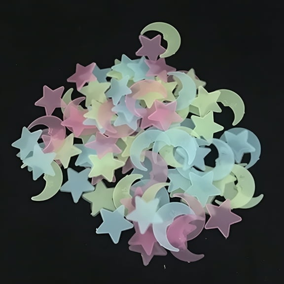 LAMIRO Glow in The Dark Stars for Ceiling 100Pc Kids Bedroom Fluorescent Glow in The Dark Stars Wall Stickers Ceiling Stars Glow in The Dark