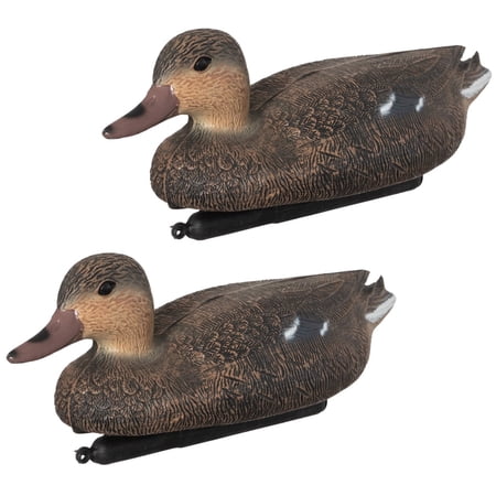 Realistic Speckled Duck Decoy for Hunting Lifelike Design - Feather Pattern Waterfowl Attractor 2 Pc