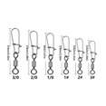 thumbnail image 2 of Wosthever Conector de pesca de acero inoxidable de 10 piezas, rodamiento de pasador giratorio, juego de aparejos de anzuelo a presión de agua Pescar Tipo 1, 2 of 6