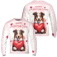 thumbnail image 3 of Happy Valentine's Day Border Collie Brings Love Heart All Over Print 3D Sweatshirt Unisex Merch Borders Dog Lovers Gifts Idea - 02028, 3 of 6