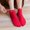 Red, variant on Wuxian Womens Socks Solid Color Ruffles Pearl Thickened Warm Crew Socks Cute Thick Soft Ankle Socks Fuzzy Socks,Black,One Size