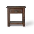 thumbnail image 5 of Simpli Home Monroe 22 inch Solid Acacia Rustic End Table in Distressed Charcoal Brown (Set of 2), 5 of 8